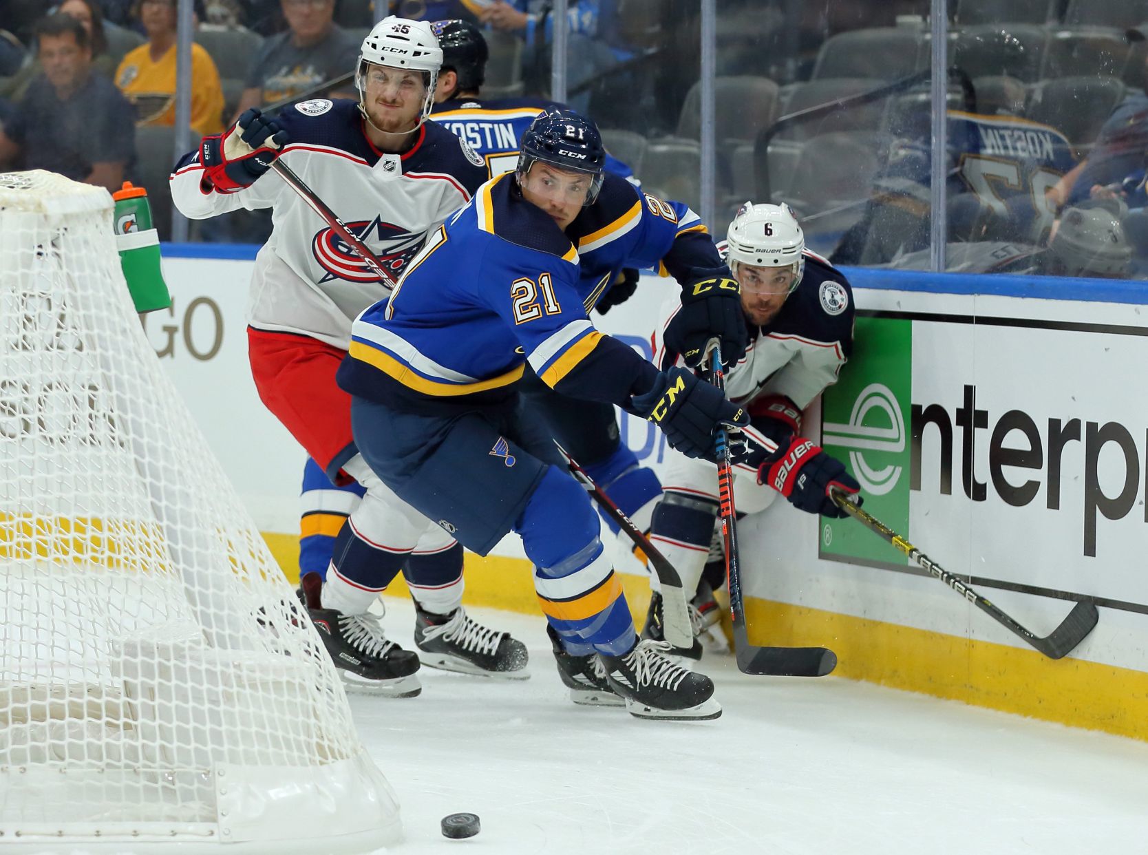 Columbus Blue Jackets vs the St. Louis Blues, pre-season